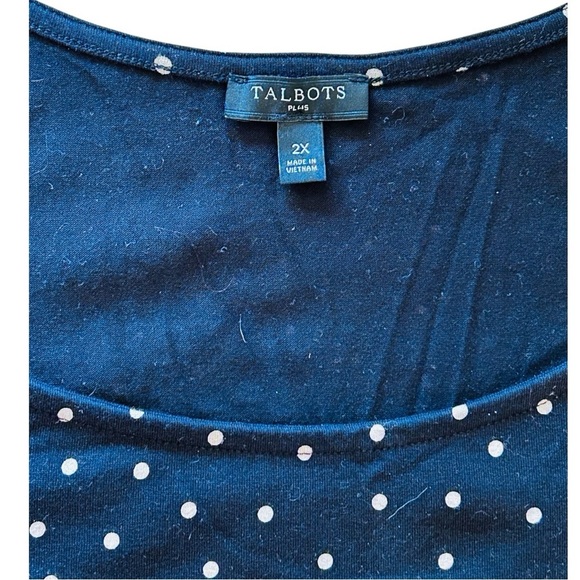 Talbots Black Polka Dot Top - Picture 3 of 4